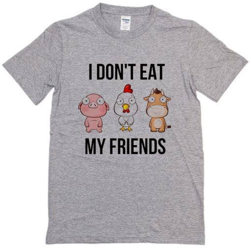 I Don't Eat My Friends Grey T-Shirt