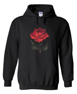 Red Rose Flower Hoodie