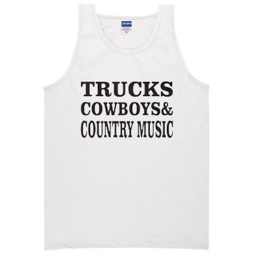 Trucks Cowboys Country Music Tanktop