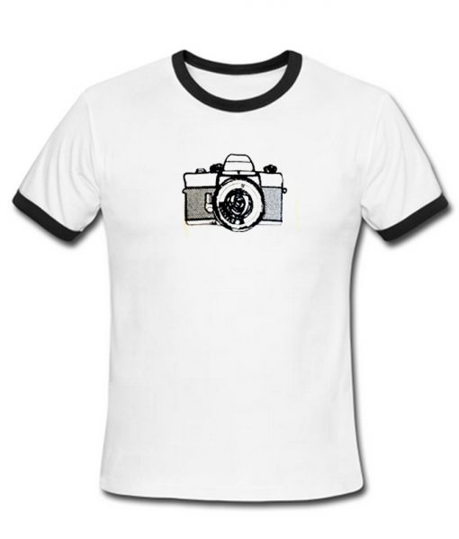 Camera Sketch Ringer T-Shirt