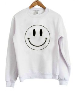 Oversized Knit Smiley Sweatshirt