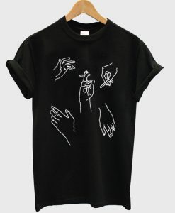 Pattern Sketch of Hands T-Shirt