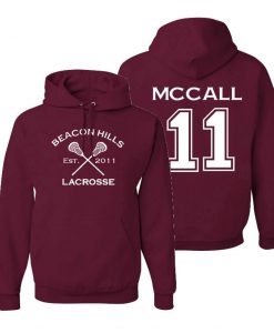 Beacon Hills Lacrosse McCall 11 Maroon Hoodie