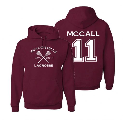 Beacon Hills Lacrosse McCall 11 Maroon Hoodie