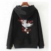 Crane Embroidered Hoodie