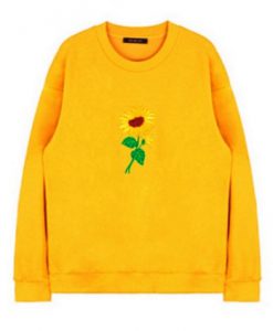 Embroidered Sunflower Sweatshirt