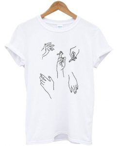 Pattern Sketch of Hands T-Shirt