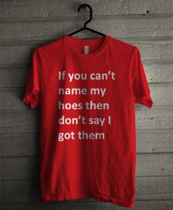 If You Can't Name My Hoes T-Shirt