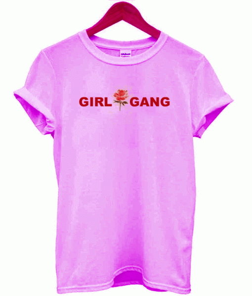 Pink Girl Gang Flower T-Shirt
