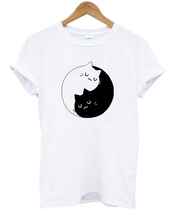Yin Yang Cats Kittens T-Shirt – bigboze.com