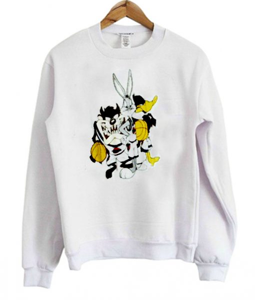 Tasmania Bug Bunny Daffy Duck Basket Sweatshirt