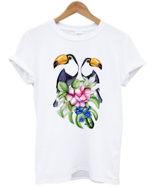 Toucan Bird Flower T-Shirt