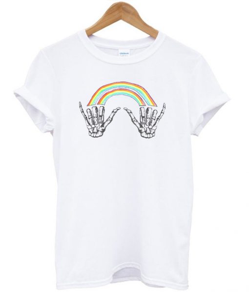 Rainbow Skeleton Hands T-Shirt