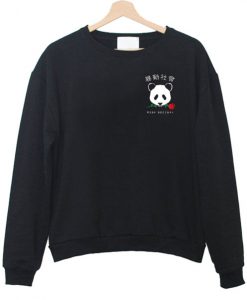 Riot Society Panda Rose Sweatshirt