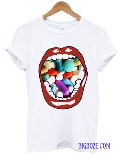 Mouth Lips O Pills Grunge T-Shirt