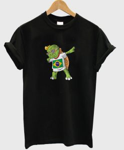 Brazil Dabbing Turtle Unisex T-Shirt