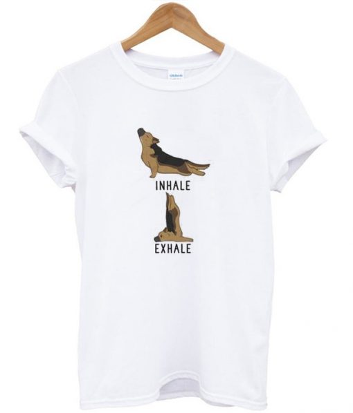 Inhale Exhale German Shepherd Flowy Muscle T-Shirt