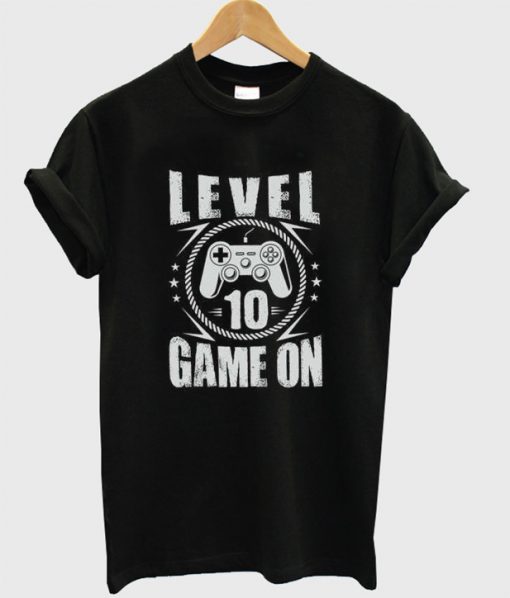 Level 10 Game On Youth Boys Gamer T-Shirt