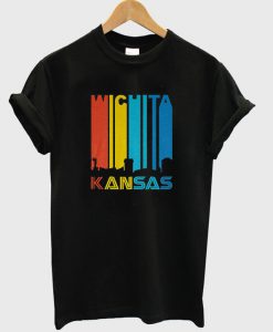 Wichita Kansas California Skyline Vintage T-Shirt