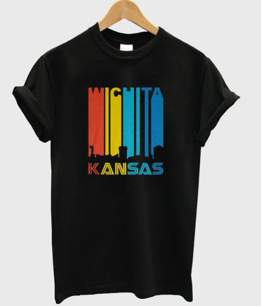Wichita Kansas California Skyline Vintage T-Shirt