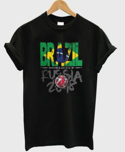 World Cup Football 2018 Russia Brazil T-Shirt