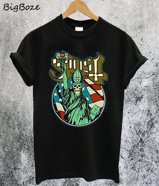 Ghost The Statue of Liberty Skull T-Shirt