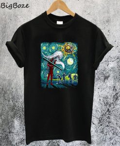 Starry Night Deadpool T-Shirt