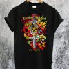Snake Skull Live Rock Hard T-Shirt