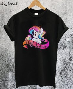 Hail Satan Unicorn Rainbow T-Shirt