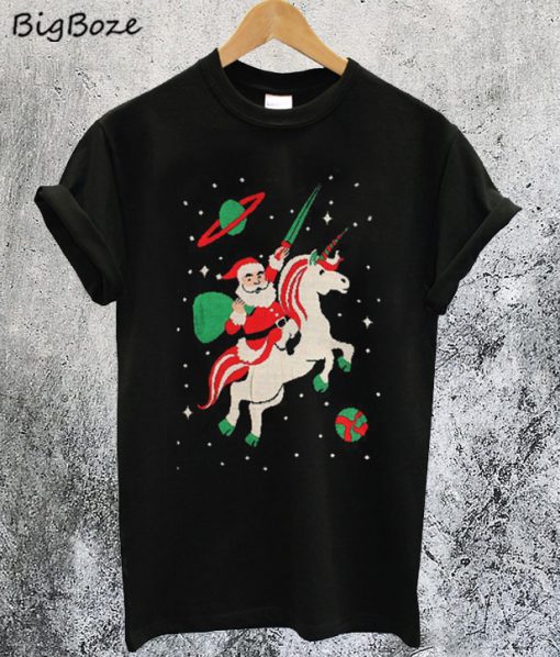 Santa and Unicorn T-Shirt