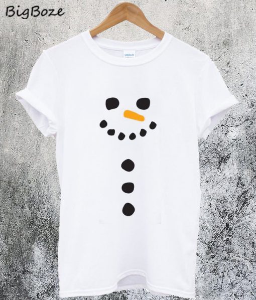 Snowman Pregnant Christmas T-Shirt