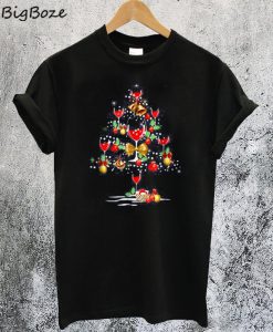 Wine Christmas Tree T-Shirt