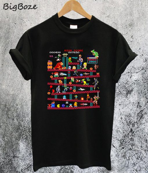 Donkey Kong Retro Game Characters T-Shirt