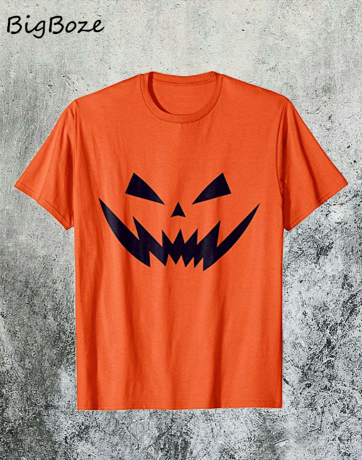 Scary Jack O' Lantern Pumpkin Face T-Shirt