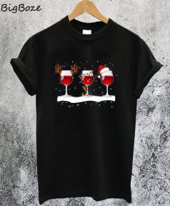 Wine Glass Christmas T-Shirt