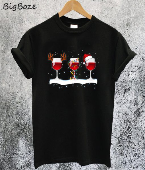 Wine Glass Christmas T-Shirt