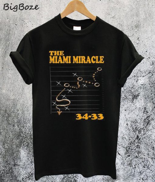 Miami Miracle Dolphins Baseball Win T-Shirt