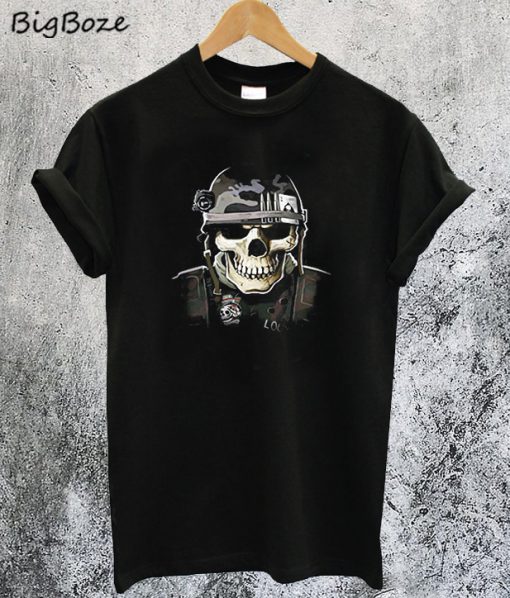 Black Military Skull T-Shirt