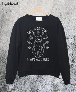 Cats & Crystals That's All I Need Sweatshirt