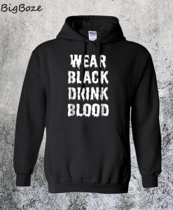 Pastel Goth Wear Black Drink Blood Hoodie