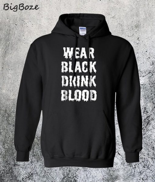 Pastel Goth Wear Black Drink Blood Hoodie