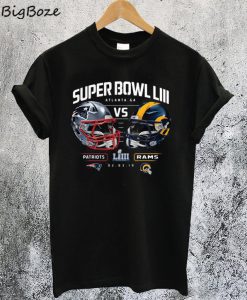 Patriots Vs Rams Super Bowl Liii Dueling Chair Route T-Shirt