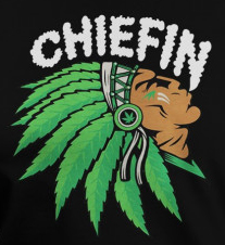 Chiefin Smoke Weed Native American T-Shirt