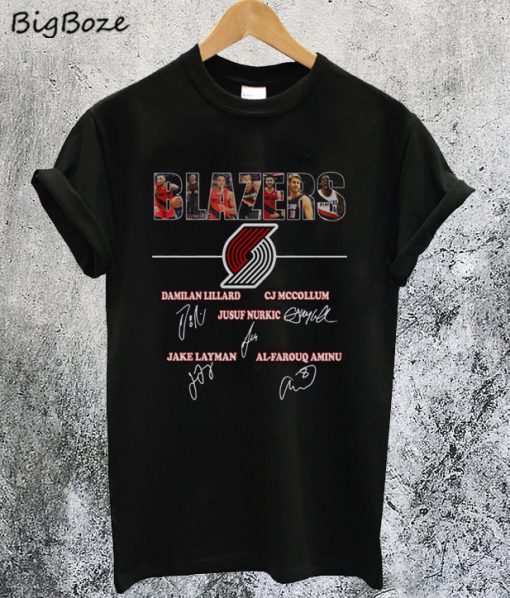 Blazers Damian Lillard CJ McCollum and Jusuf Nurkic T-Shirt