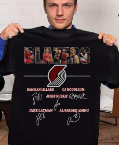 Blazers Damian Lillard CJ McCollum and Jusuf Nurkic T-Shirt