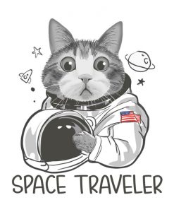 Cat Astronaut Space Traveler T-Shirt
