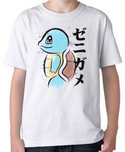 Squirtle Pokemon Water Colour Effect T-Shirt