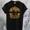 Bigfoot Riding on Nessie Loch Ness Monster Don't Stop Believin T-Shirt
