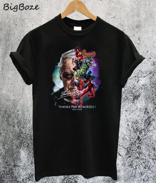Thank You Stan Lee For The Memories Excelsior Superheroes T-Shirt