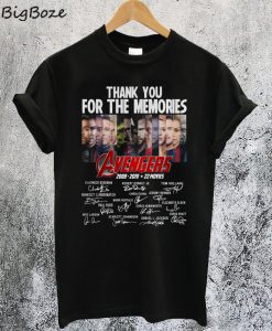 Thank You for the Memories Avengers 2008 2019 T-Shirt